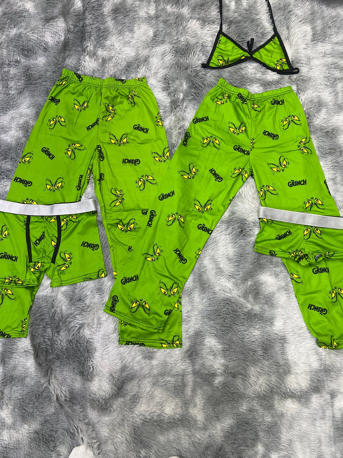 Grinch Green Grinch Face 5 piece pajama set Christmas  🎄🎁