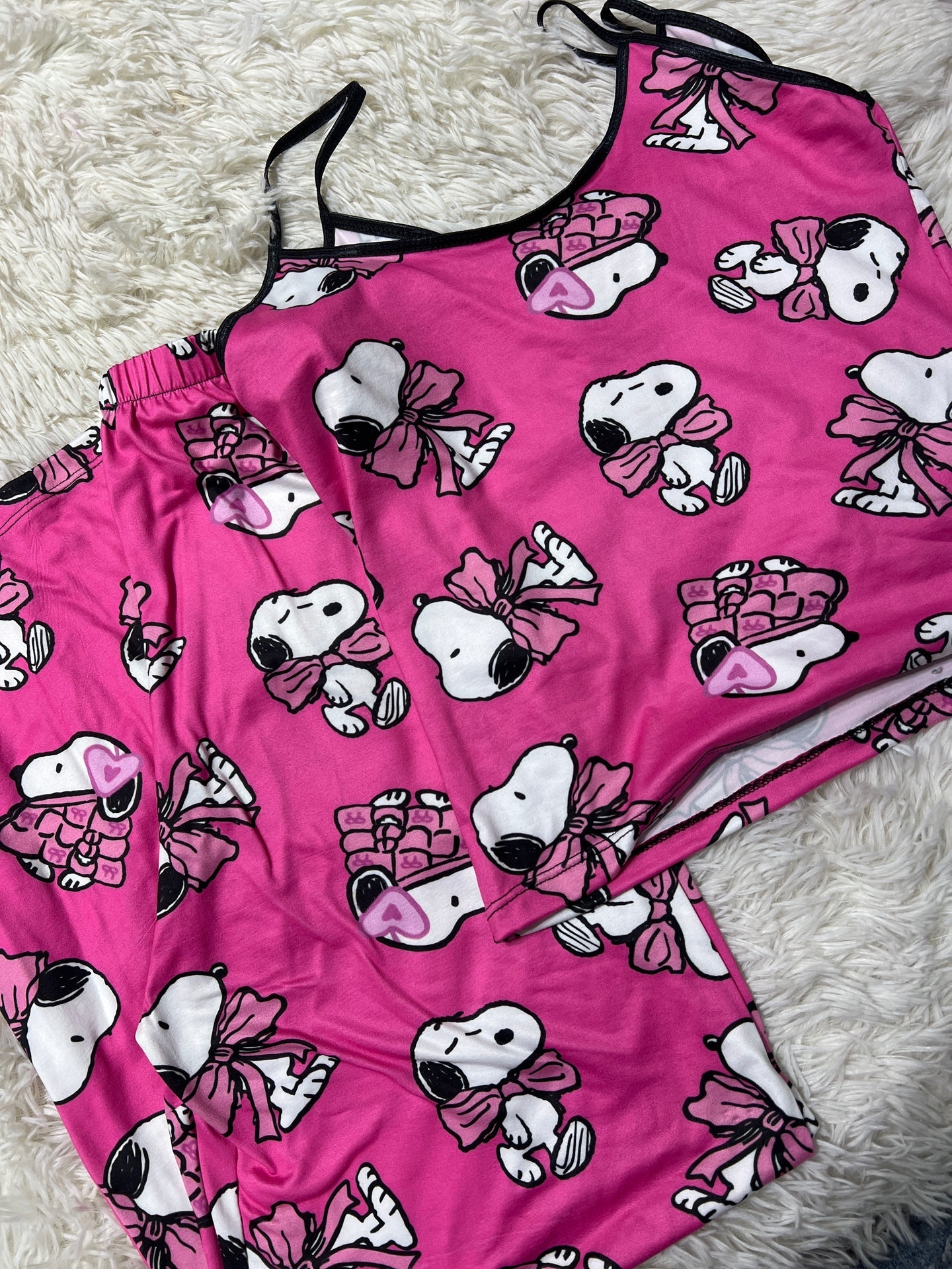 Snoopy Rosa blusa con pantalón pijama de dama