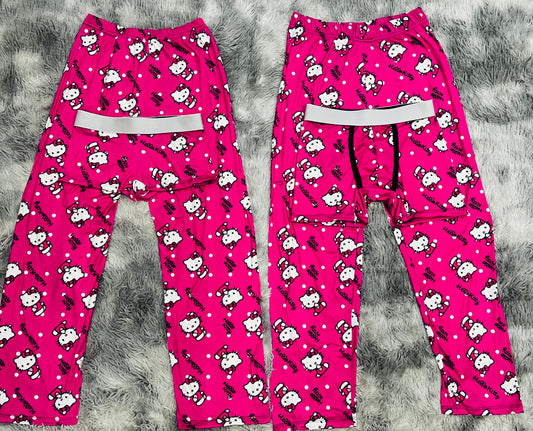 Hello Kitty Polka Dot Pijama Conjunto Pareja En Casa Dormir Rosa Duo Unitalla de 5 piezas