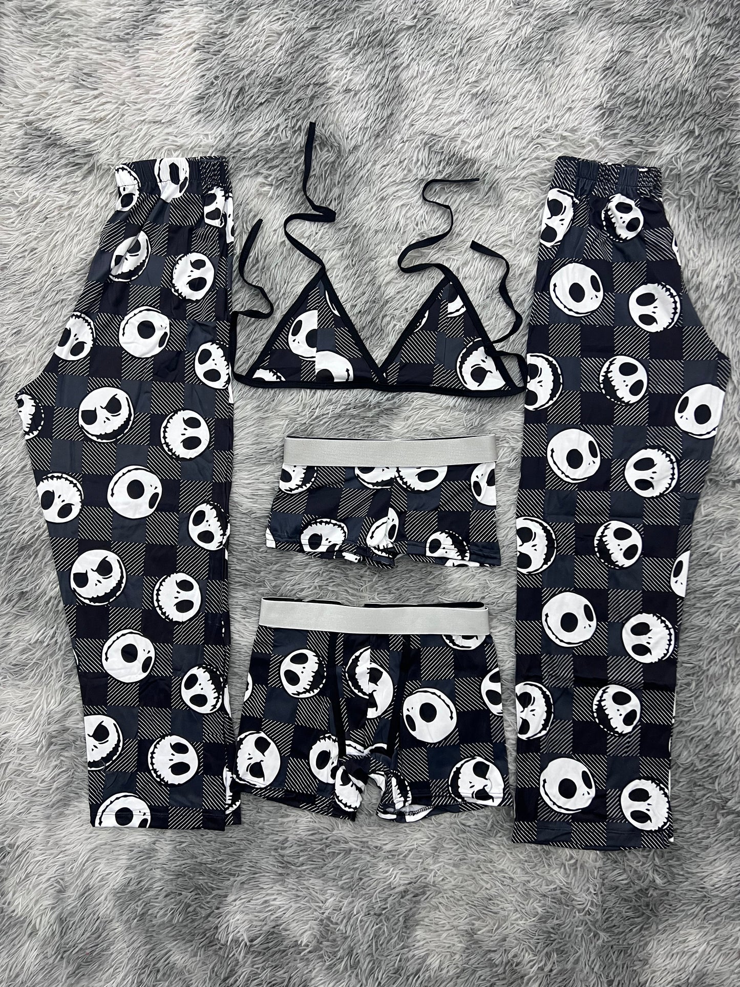 jack cuadros rayados pijama 5 piezas