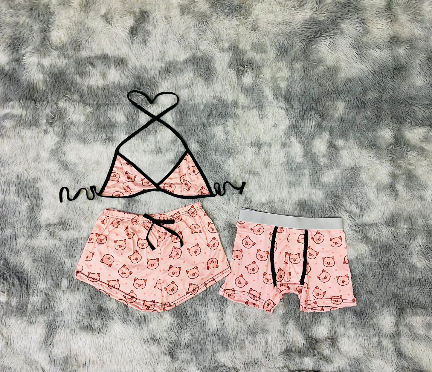 short con top y Bóxer Puerquitos