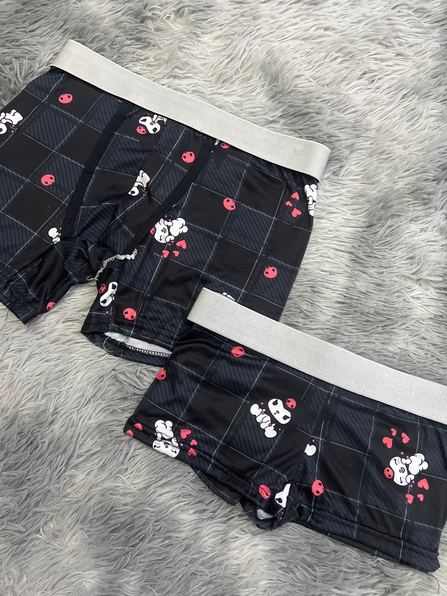 Kuromi Cuadros Negro Duo Unitalla Con boxer.