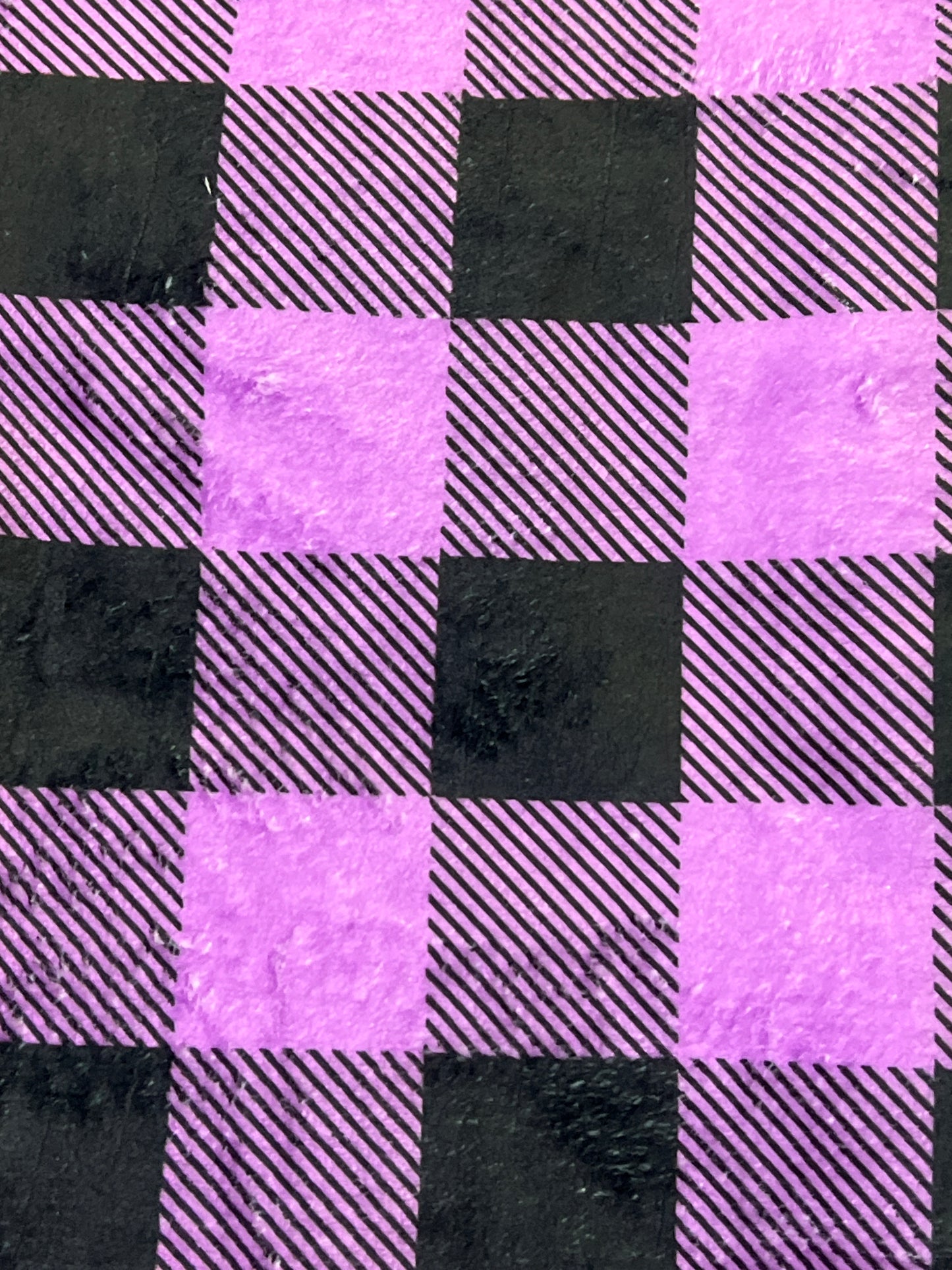 Cuadros morado con negro pijama afelpada dúo navidad