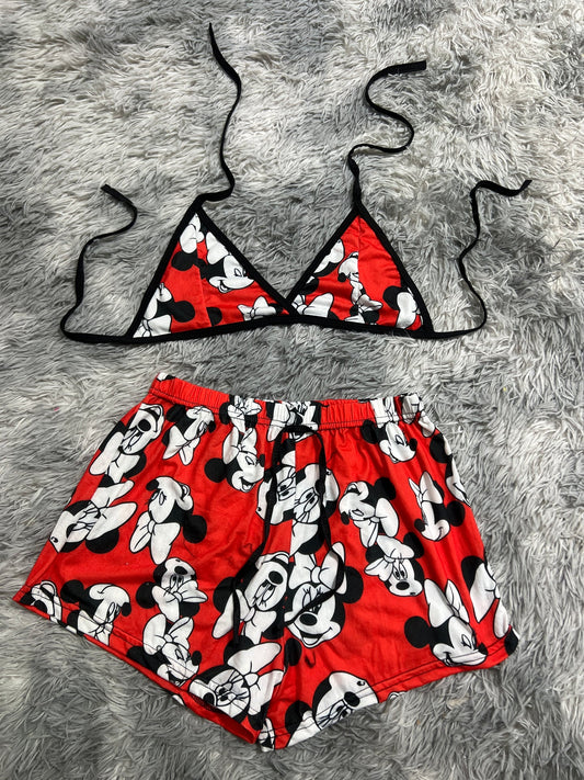 minnie mouse Top con short unitalla de brush