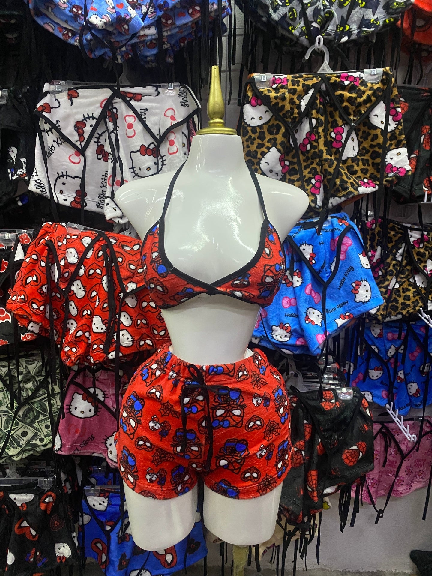 Spiderman kitty rojo  top con short