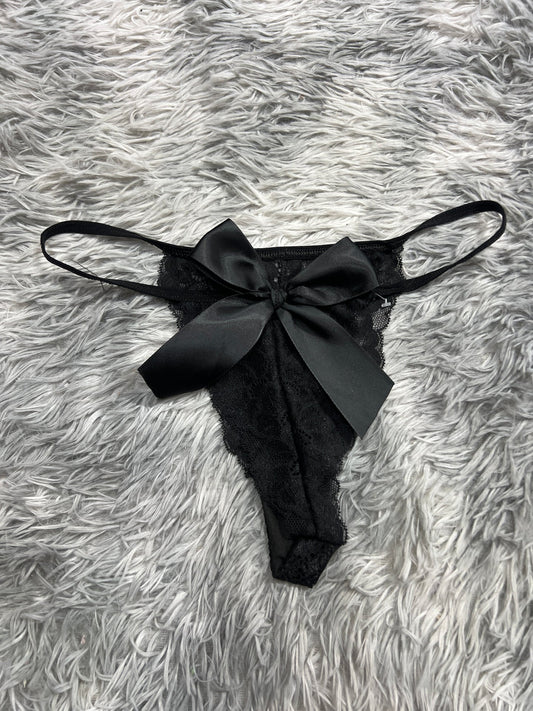 tanga de dama moño grande negro