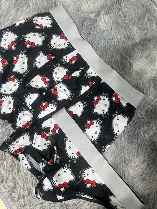 Hello Kitty Delineado Blanco Dúo Con Tanga Xl