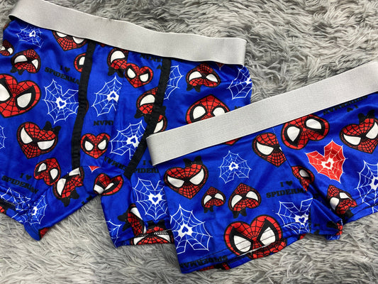 Spiderman corazones azules duo con boxer