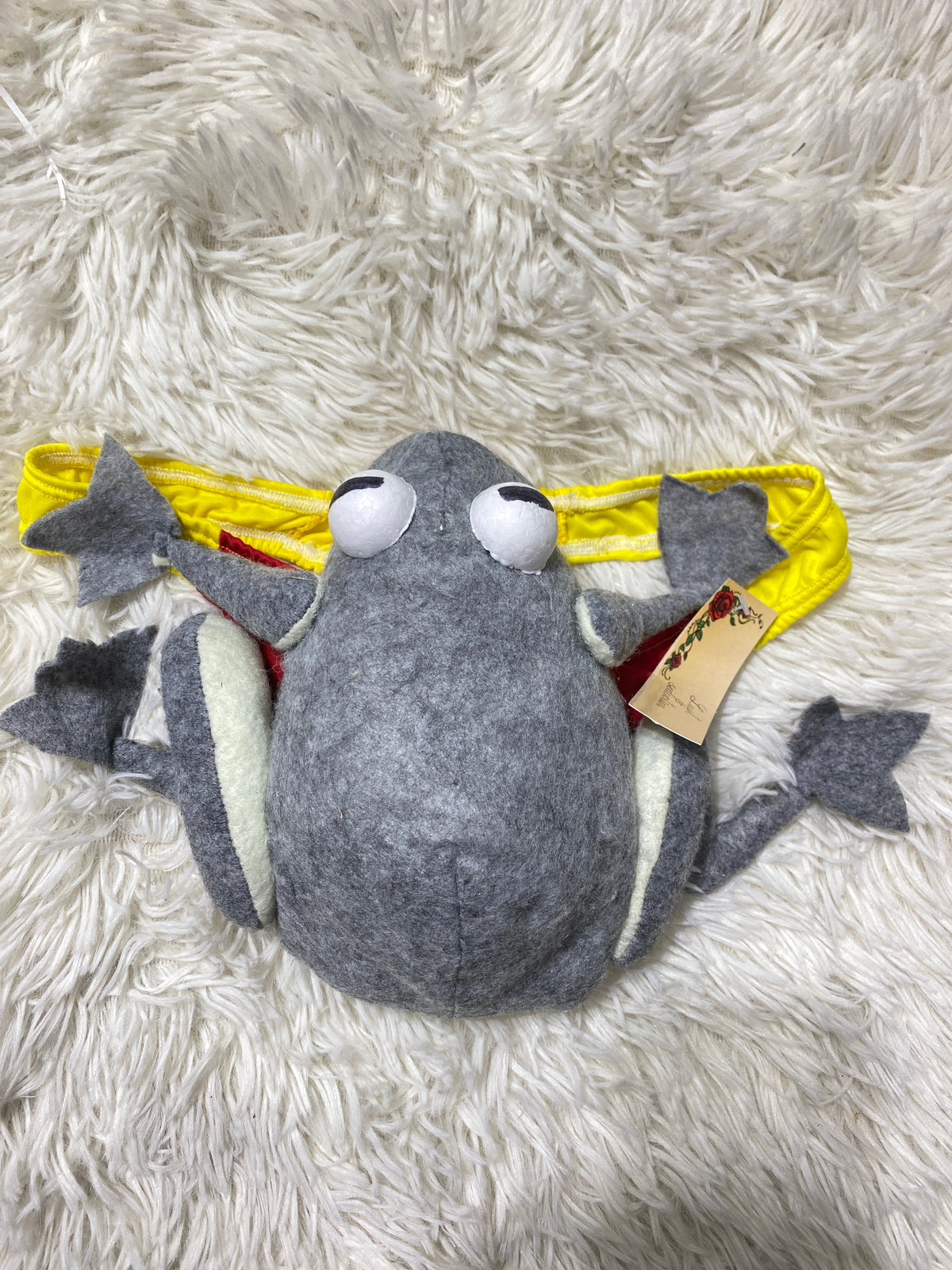 Tanga de broma de sapo gris