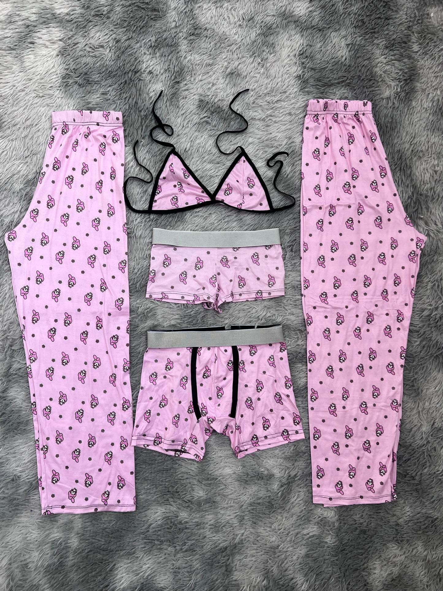 mi melody flor rosa pijama 5 piezas