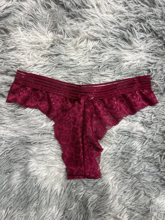 tanga de dama resorte de líneas vino