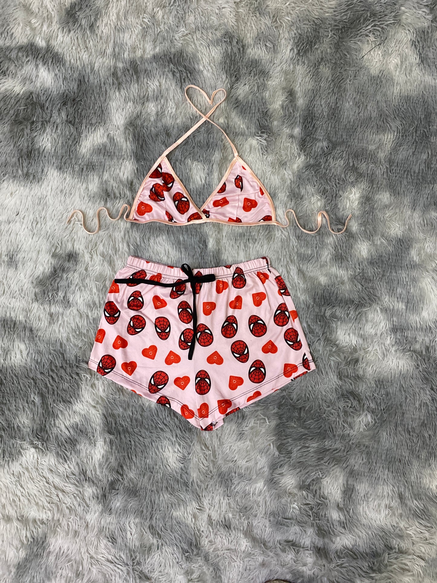 short con top Spiderman Corazones