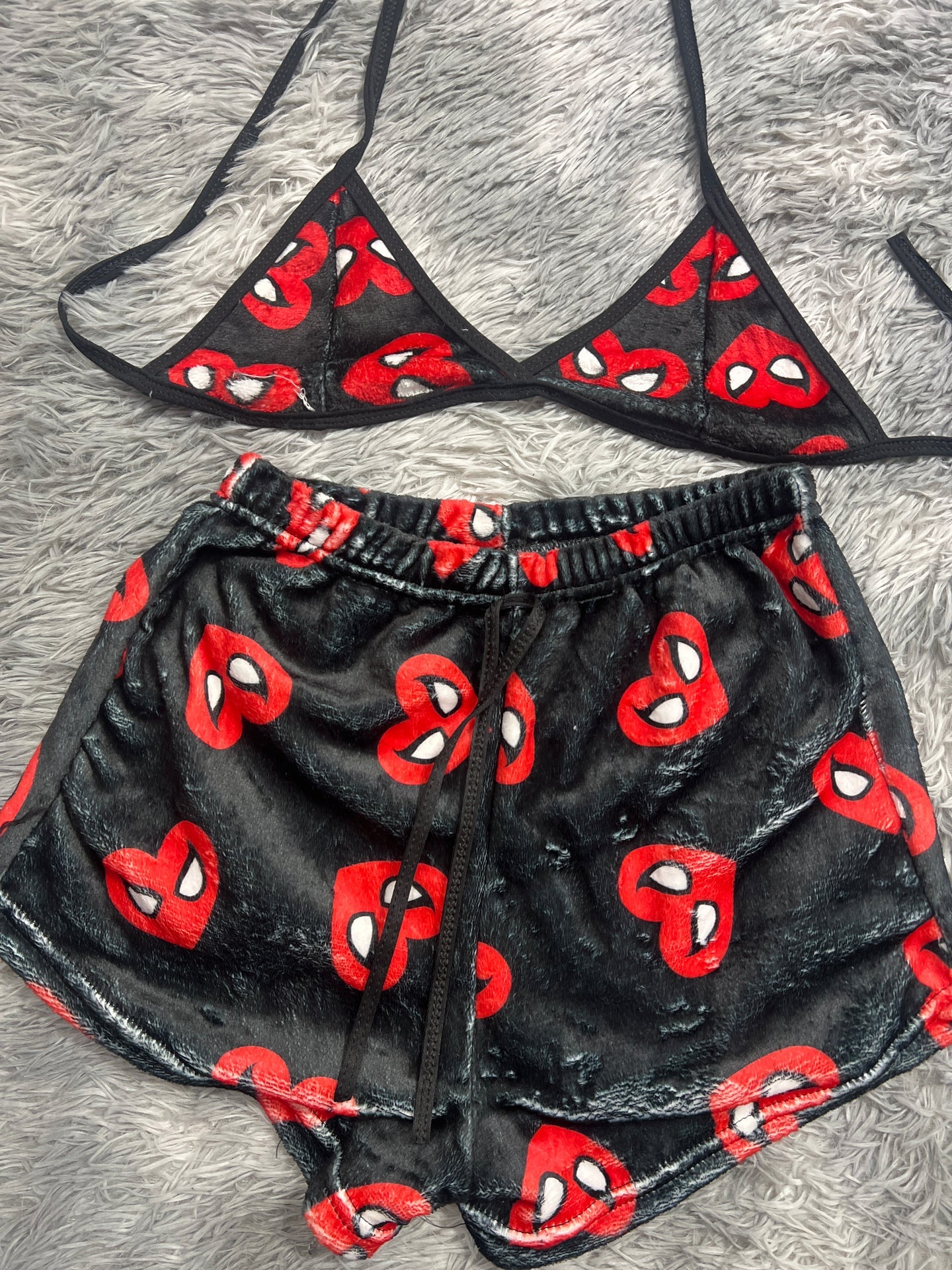 Spiderman corazones Top con short Unitalla de afelpado
