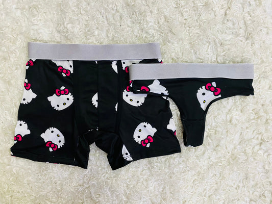 Hello Kitty Negro duo unitalla con tanga