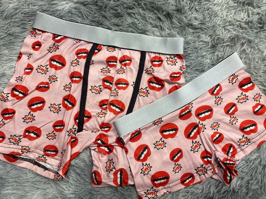 Labios fondo rosa duo de boxer XL