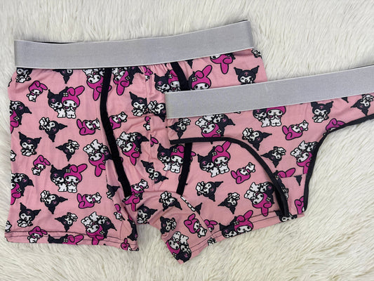 My Melody Kuromi Print Rosa Duo XL