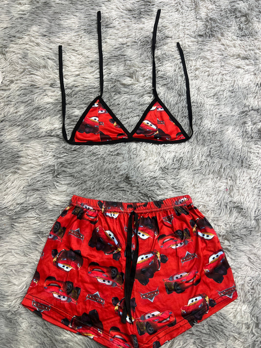 Rayo McQueen Top Con Short Unitalla De Brush