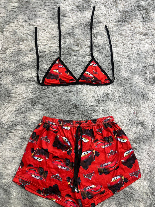 rayo macqueen Top con short unitalla de brush