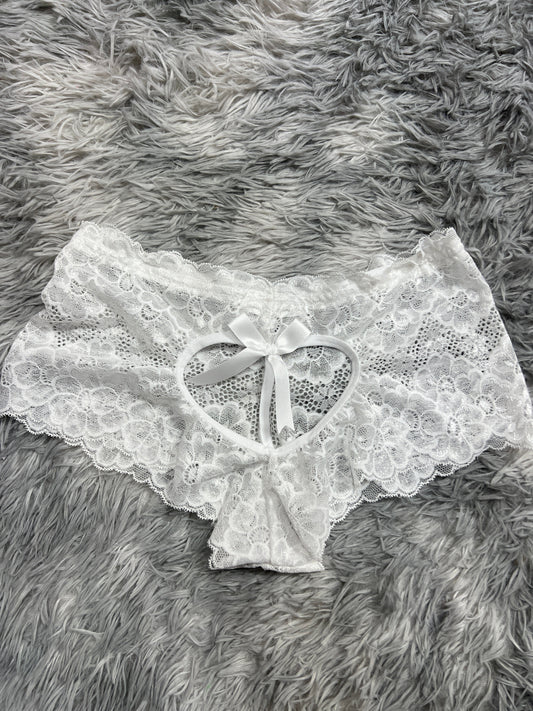 Cachetero Con Corazón Atrás Blanco