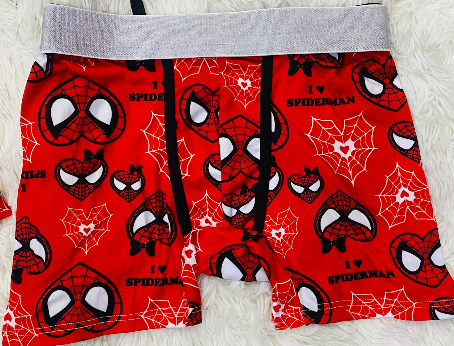 Spiderman Corazones Rojo duo short con top