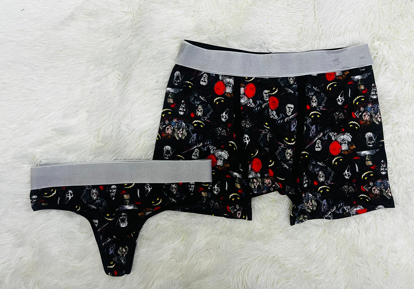 Halloween Print Negro duo unitalla con tanga