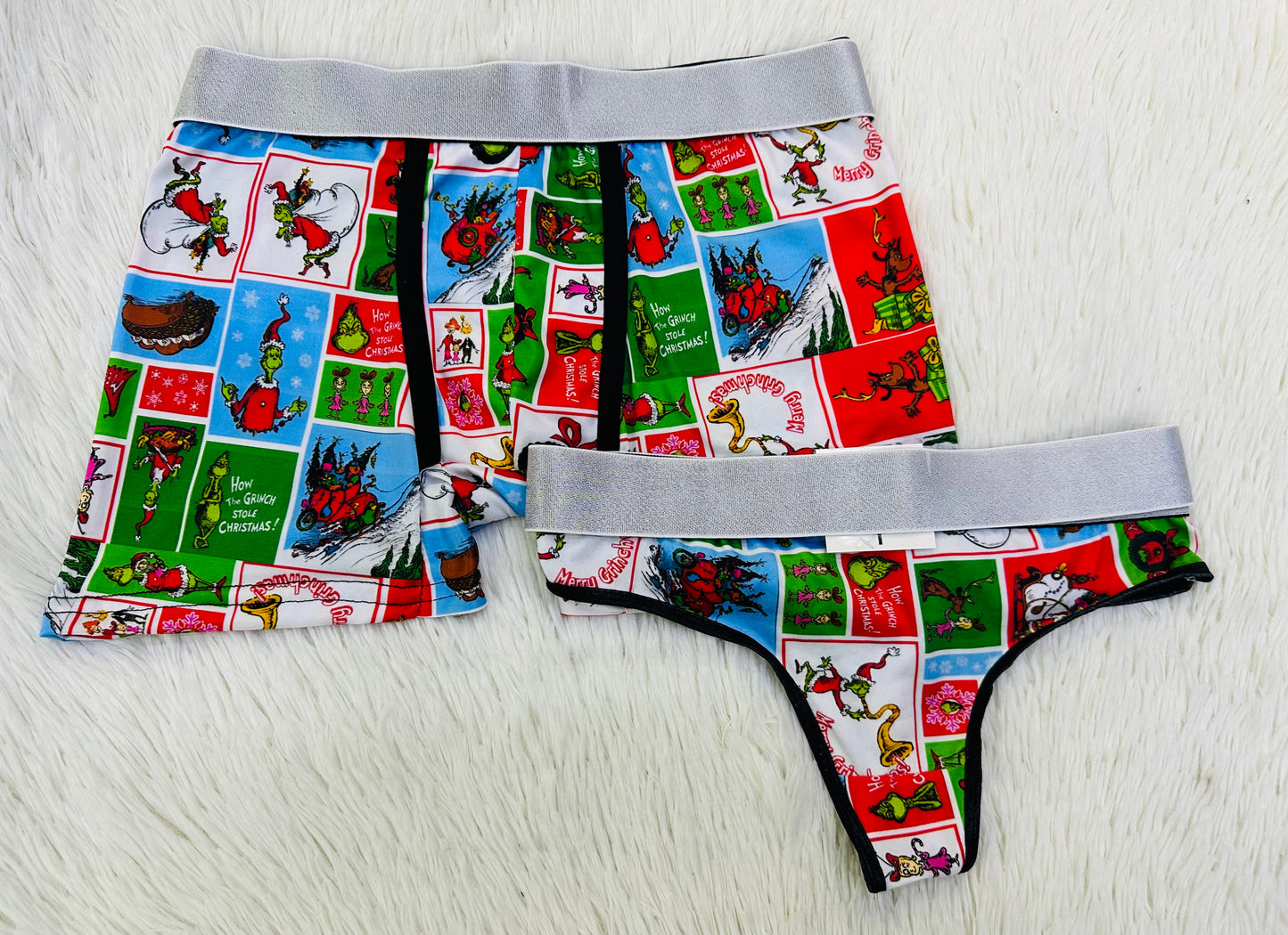 duo tanga navidad Grinch collage