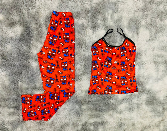 Pijama individual de dama Hello Kitty Spiderman