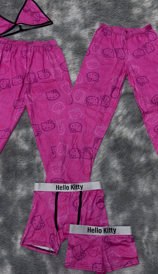 Hello Kitty Pijama Rosa Duo Unitalla de 5 piezas.