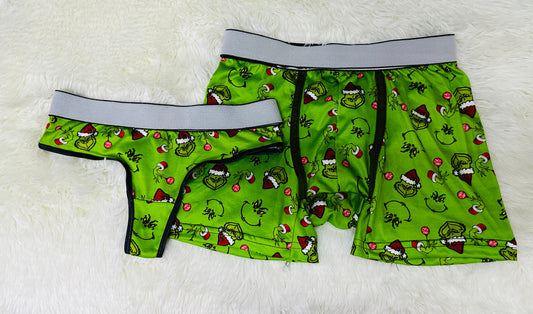 Grinch Print Verde duo unitalla con tanga