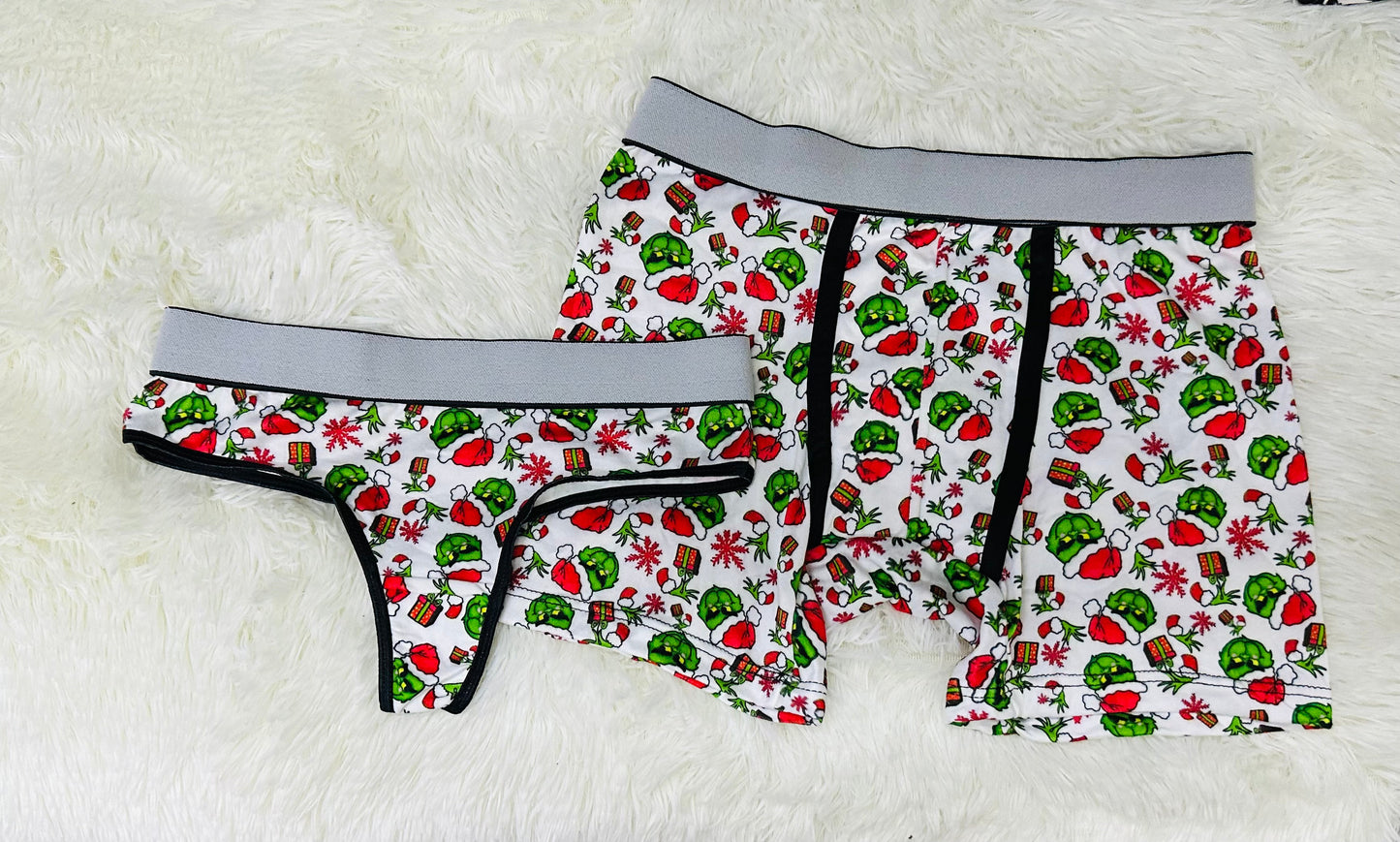 Grinch Blanco duo unitalla con tanga