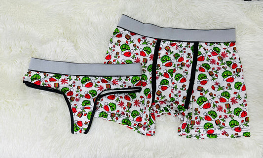 Grinch Blanco duo unitalla con tanga