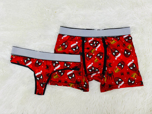 Spiderman rojo  duo tanga navidad