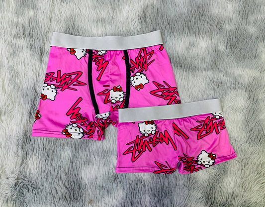 Hello Kitty Rosa Duo Unitalla Con boxer.
