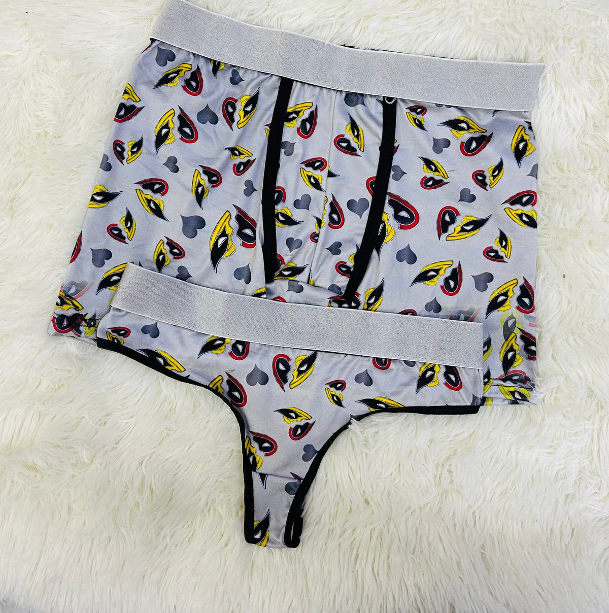 Wolverine Deadpool Gris Duo Unitalla Con Tanga