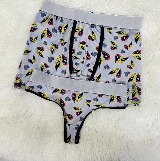 Wolverine Deadpool Gris Duo Unitalla Con Tanga