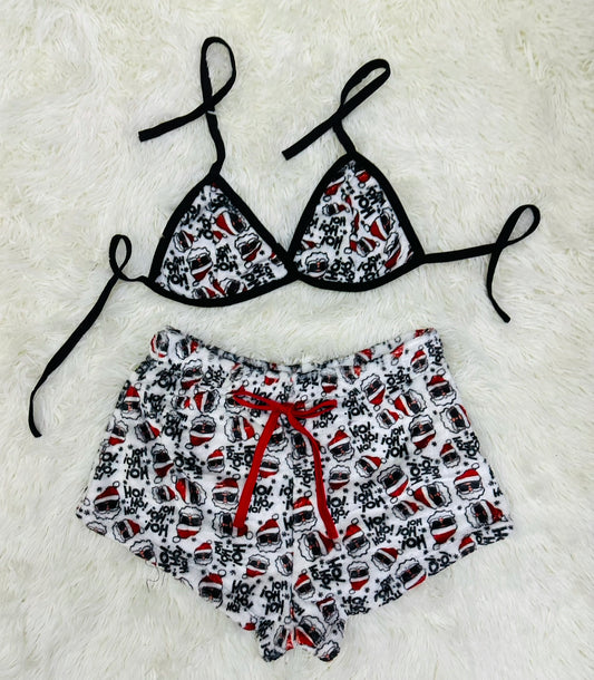 Short con top afelpado navidad Santa Claus