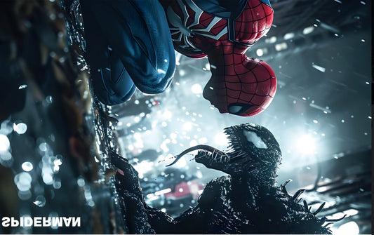 Spiderman y Venom frazada