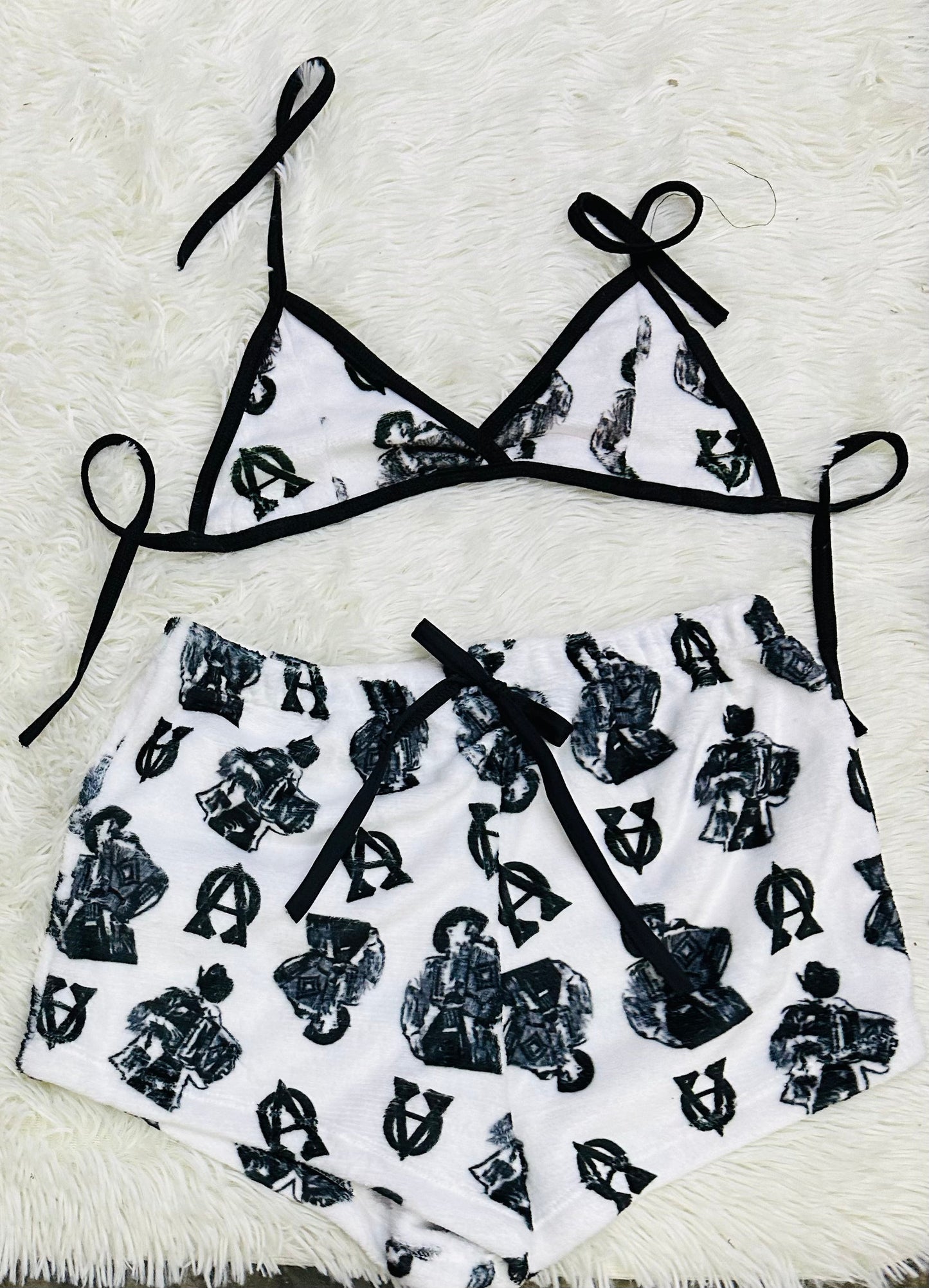 Pijama Shorts Gris short con top