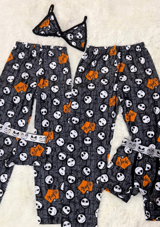 Jack Halloween Sin Color Duo De Pijama De 5 Piezas