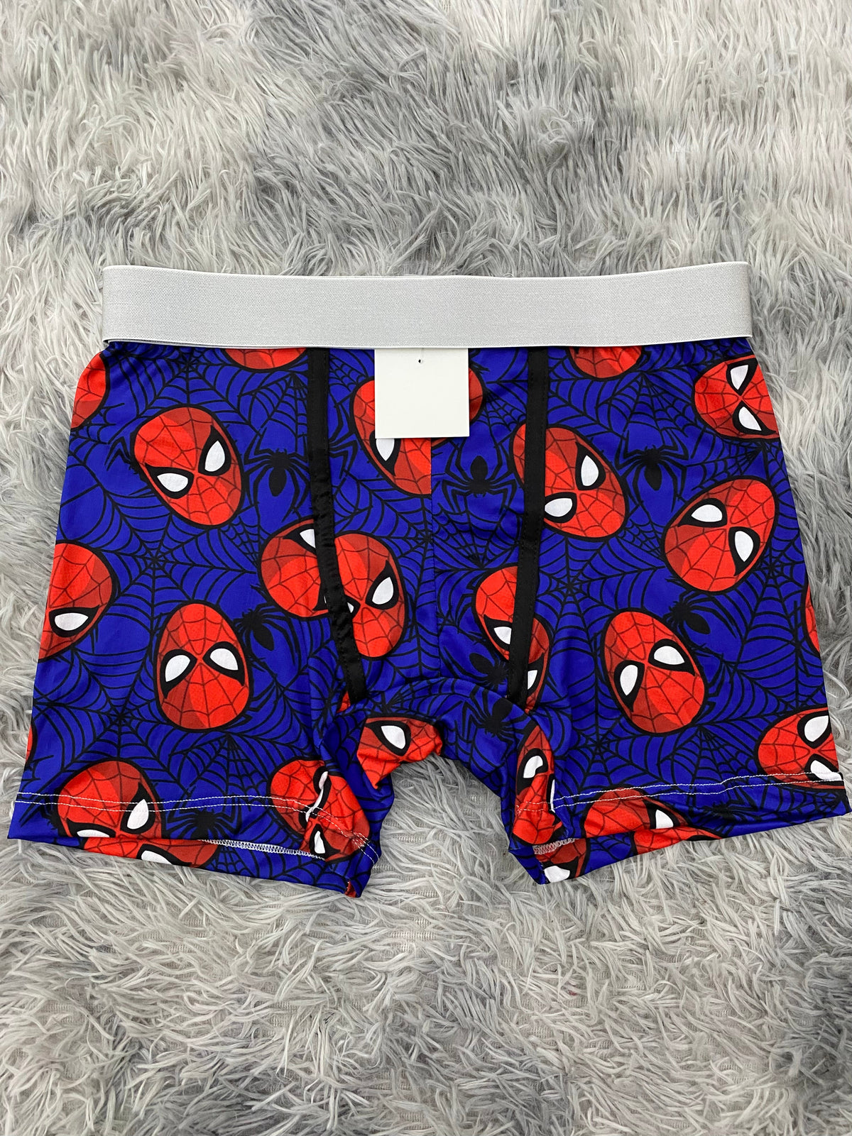 Spiderman telaraña negra fondo azul Boxer De Hombre unitalla