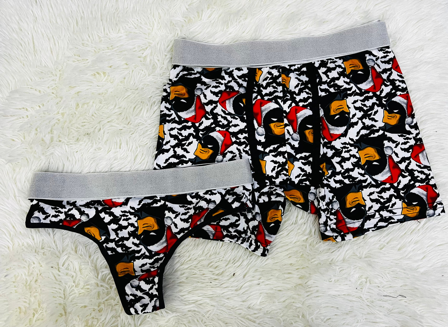 Batman Navidad Negro duo unitalla con tanga