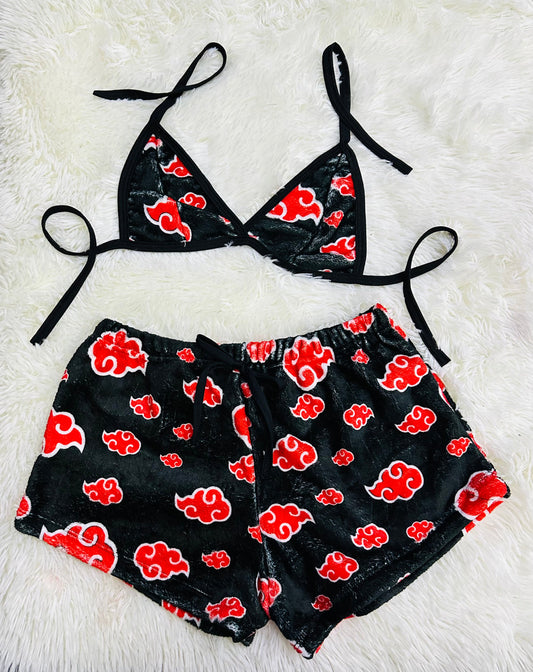 Pijama Atado Negro short con top