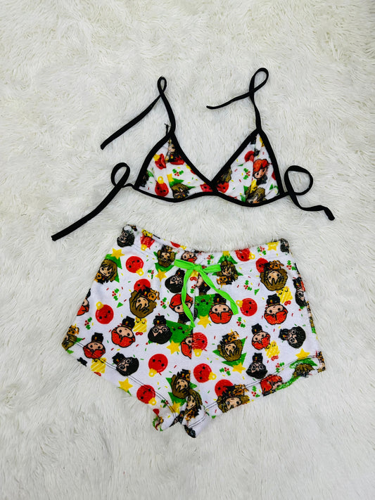 Harry Potter Navidad Pijama Rojo short con top