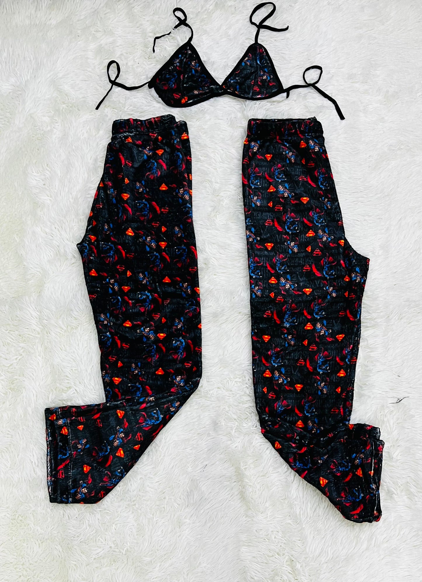 Superman Pijama Azul Duo de pijama afelpada