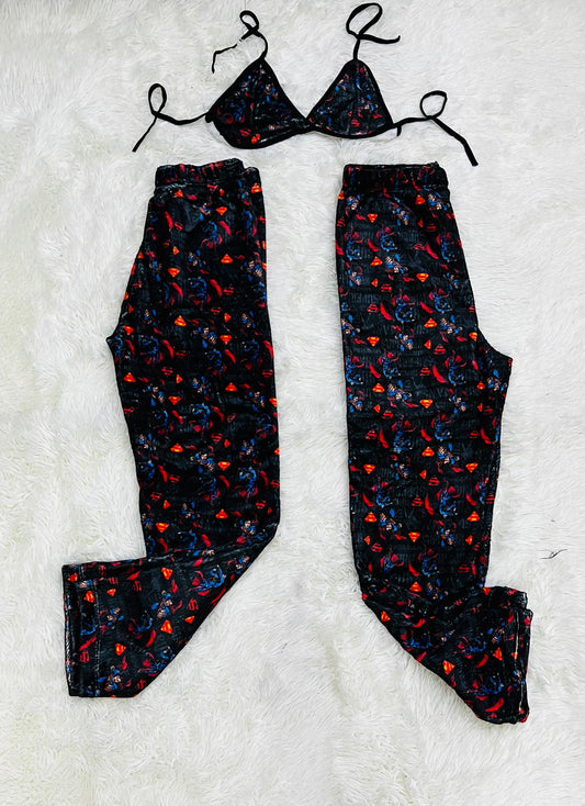 Superman Pijama Azul Duo de pijama afelpada