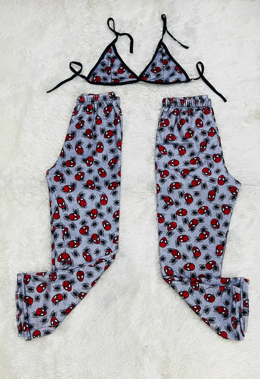 Spider-Man Gris Duo de pijama afelpada.