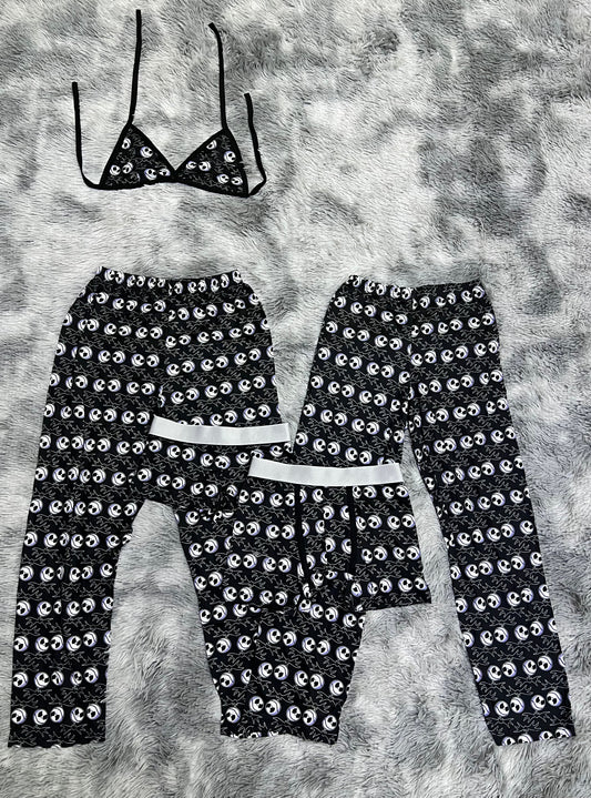Jack Print Sin Color Duo de pijama de 5 piezas.