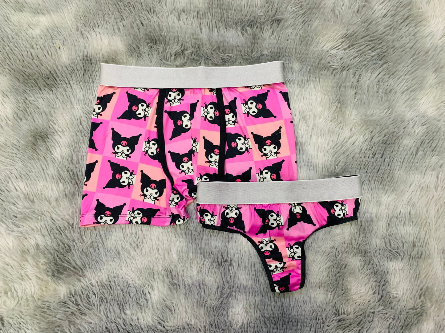 Kuromi Stripes Pink duo unitalla con tanga