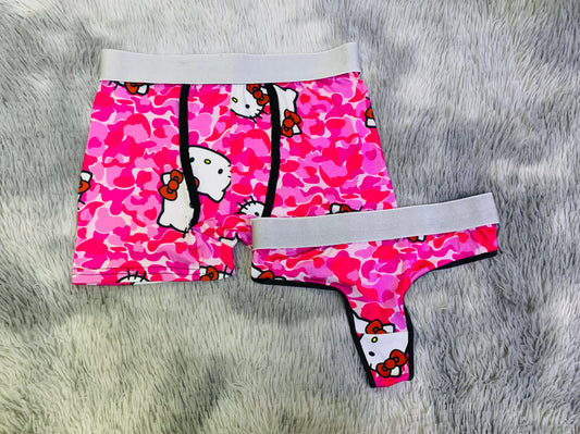 Kitty Camouflage Rosa duo unitalla con tanga