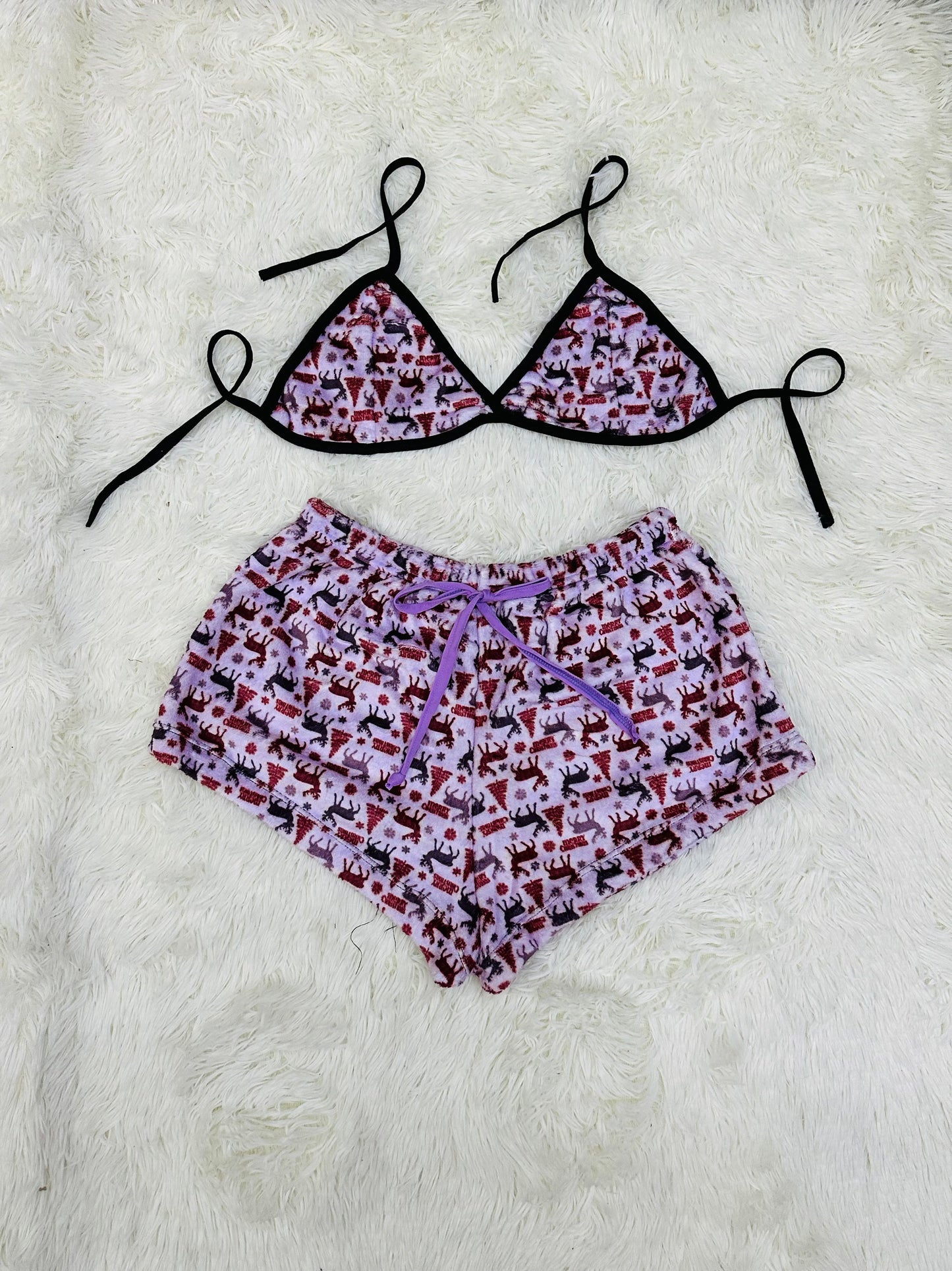 Navidad Shorts Rojo short con top